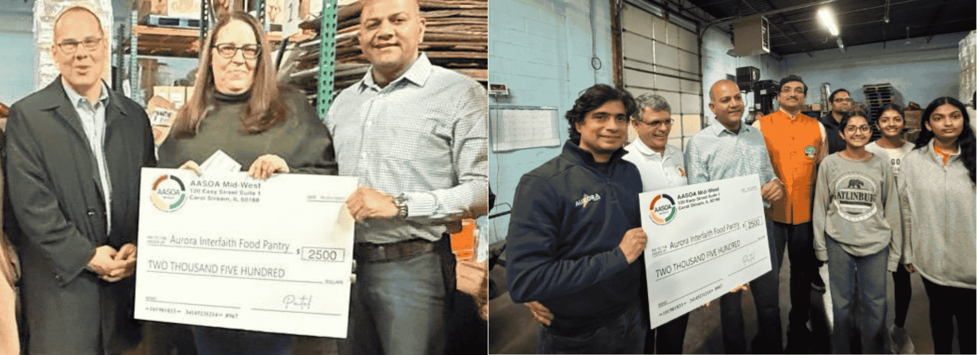 AASOA Donate $2500 to Aurora interfaith food panty